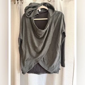Athleta Charcoal Wrap Sweater